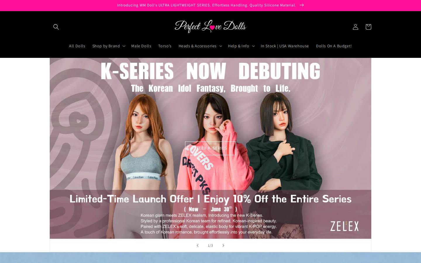 perfectlovedolls.com homepage screenshot