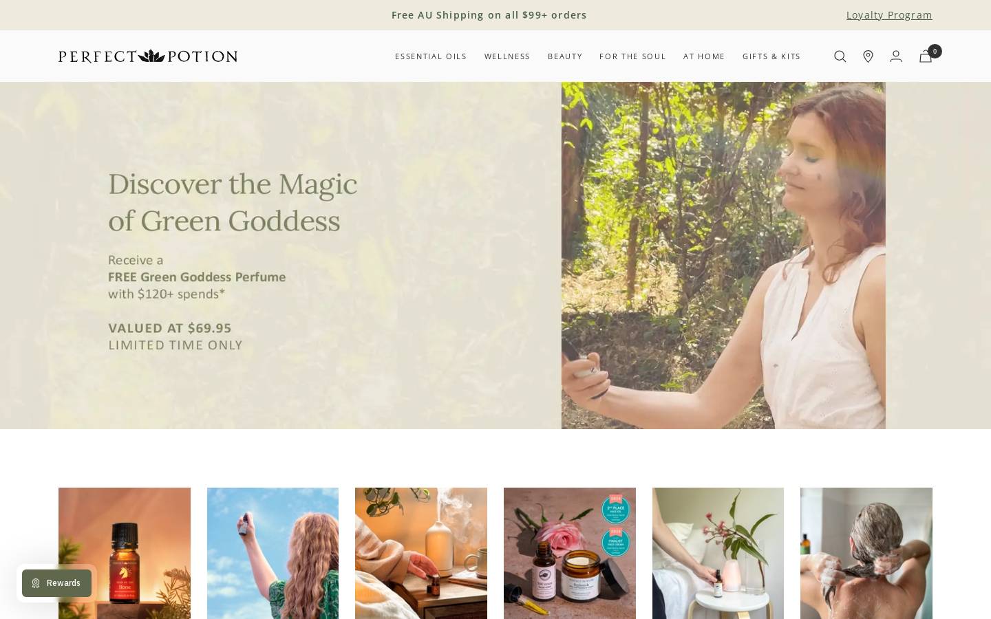 perfectpotion.com.au homepage screenshot