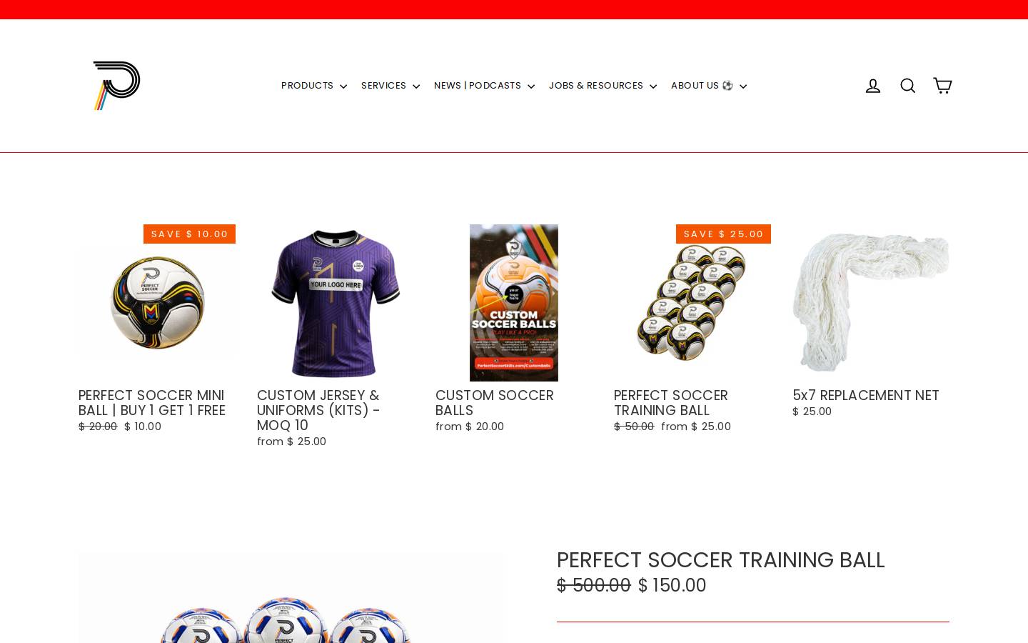 perfectsoccerskills.com homepage screenshot