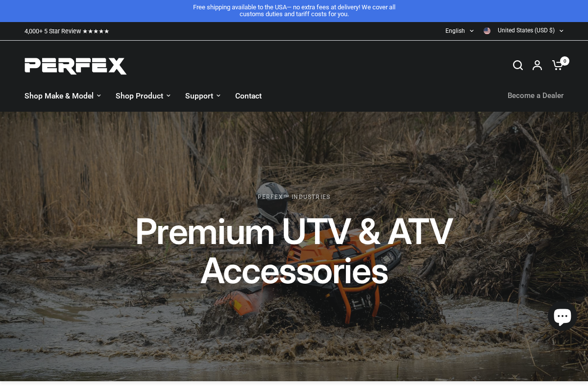 PERFEX Industries homepage screenshot