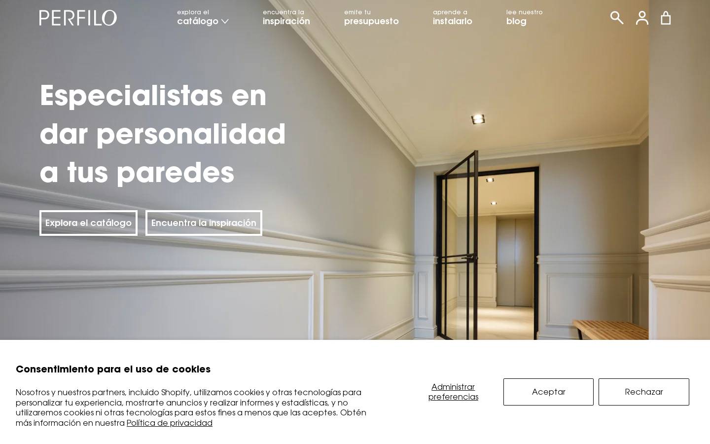 Perfilo homepage screenshot