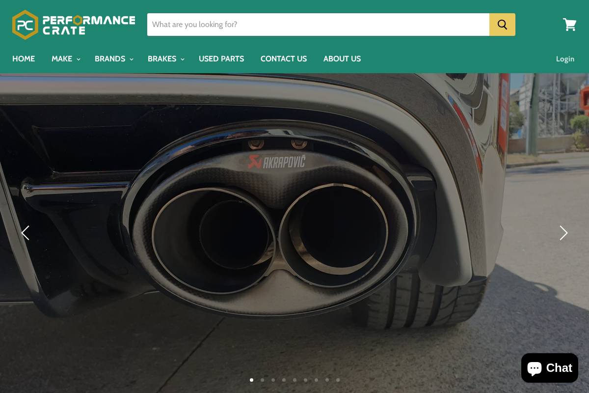 performancecrate.com.au homepage screenshot