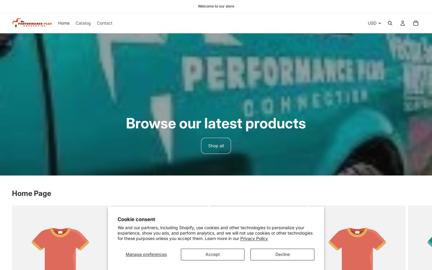 performanceplusconnection.com homepage screenshot