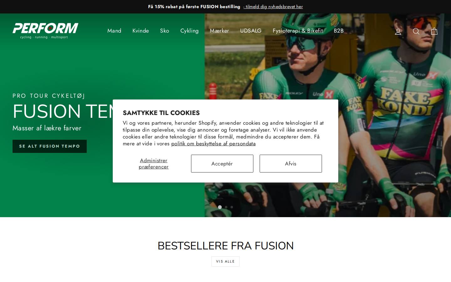 Performsport homepage screenshot