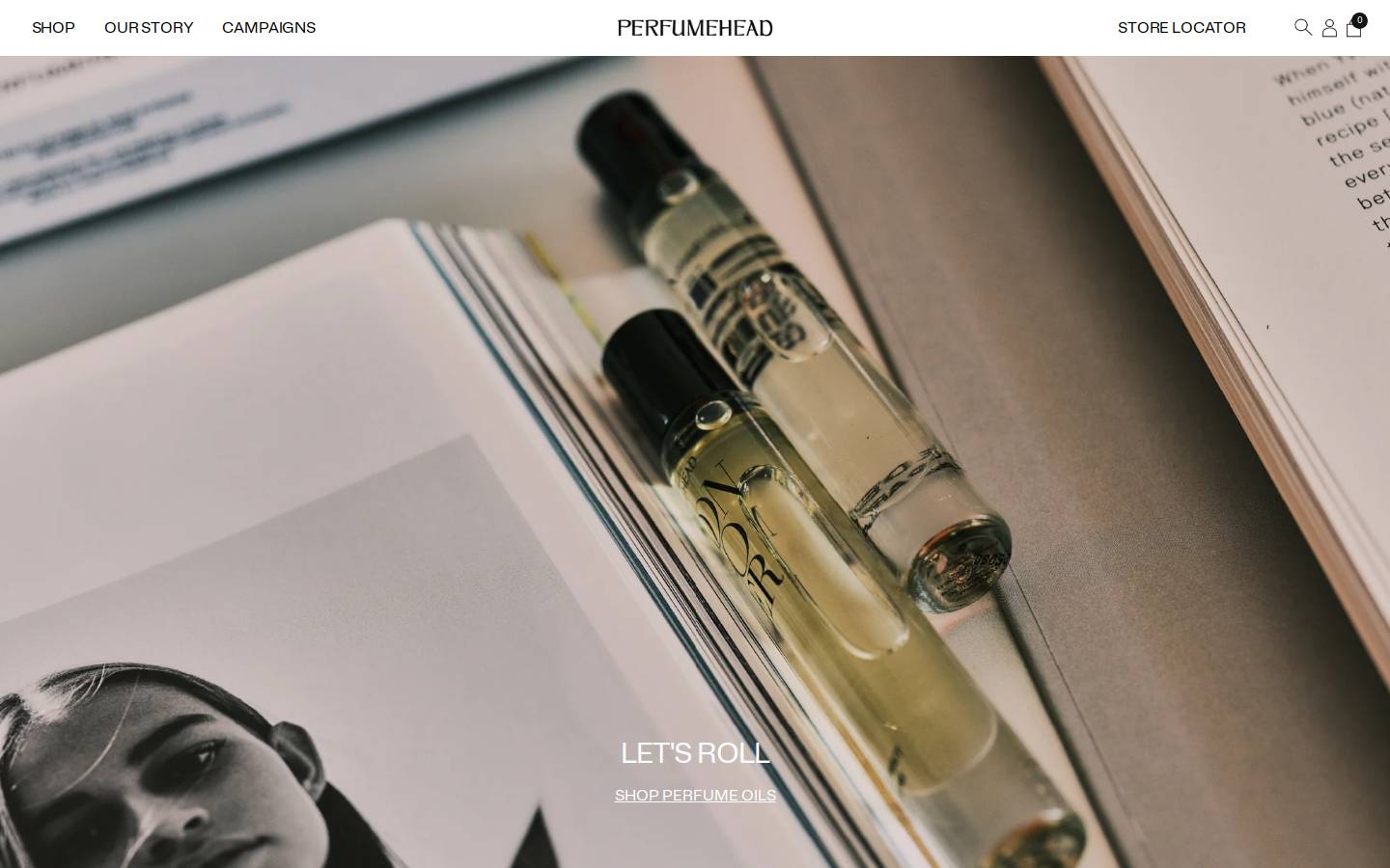 Perfumehead homepage screenshot