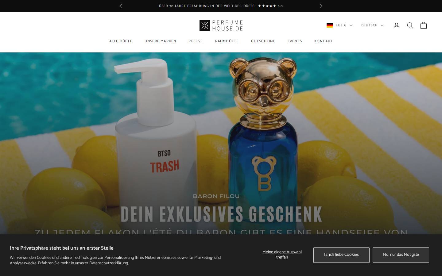 PERFUMEHOUSE.DE homepage screenshot