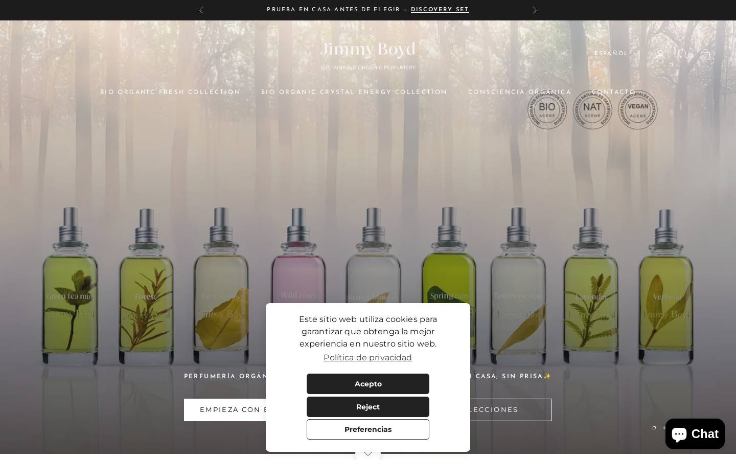 perfumesjimmyboyd.com homepage screenshot