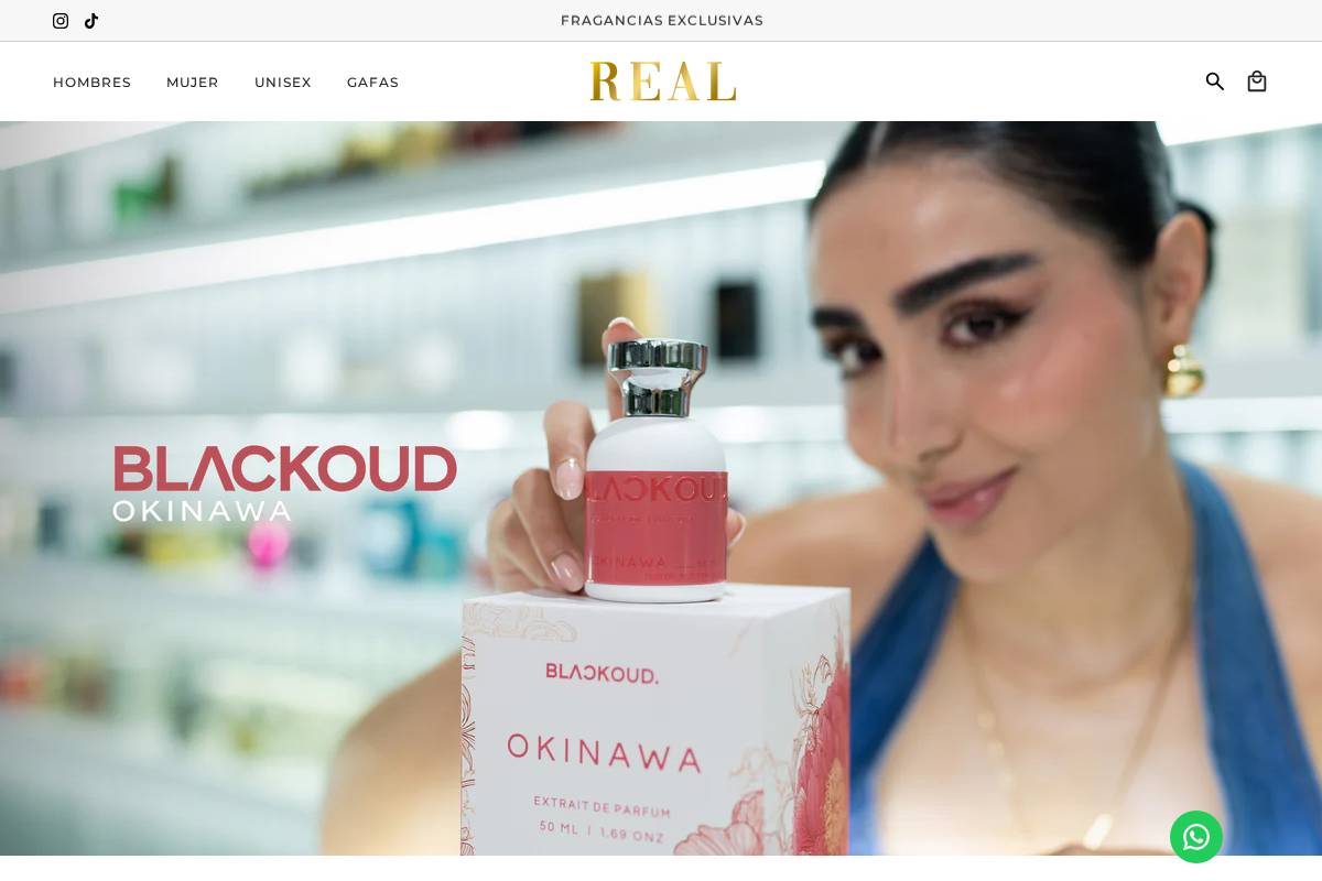 perfumesreal.com homepage screenshot