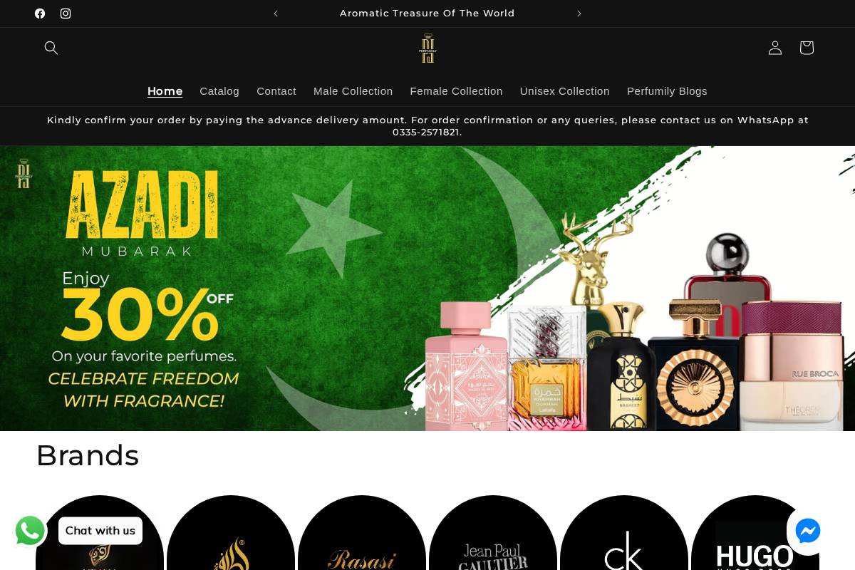 perfumily.com.pk homepage screenshot