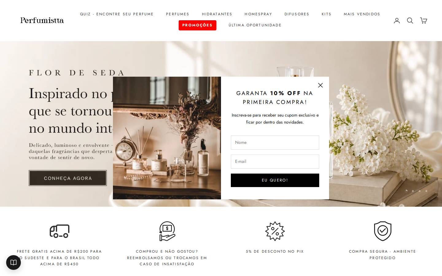 perfumistta.com.br homepage screenshot