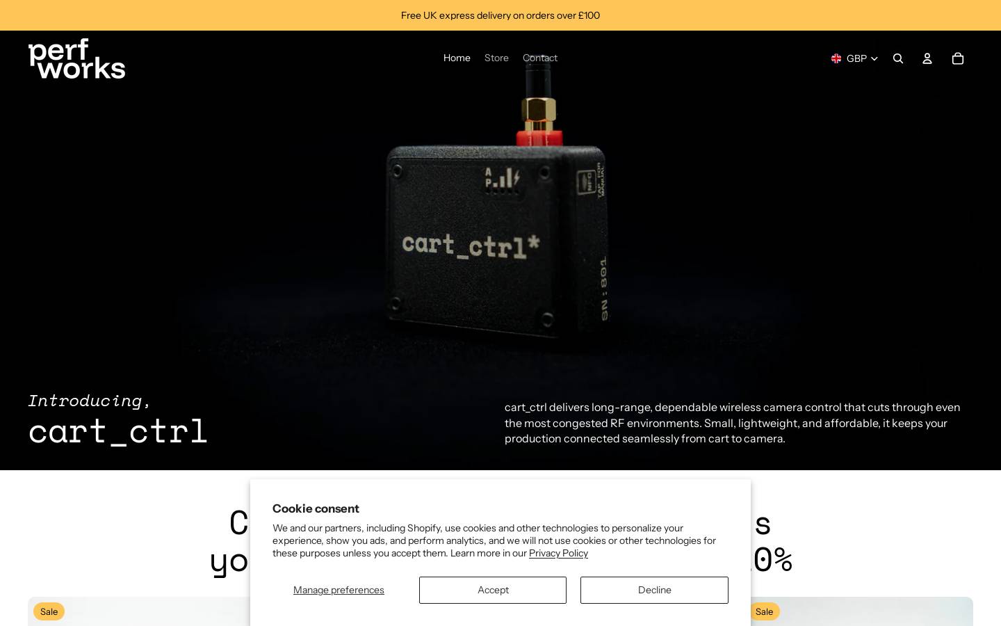 perfworks.io homepage screenshot