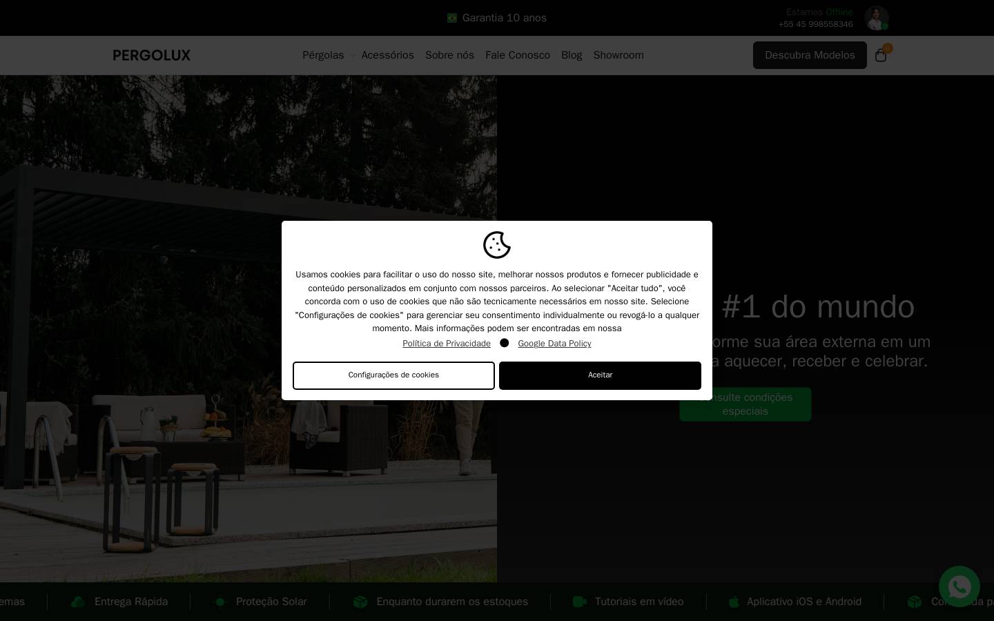 Pergolux homepage screenshot