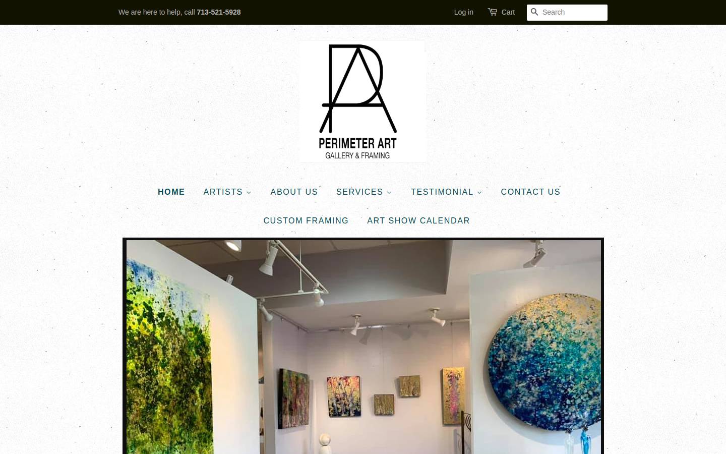 perimeterart.com homepage screenshot
