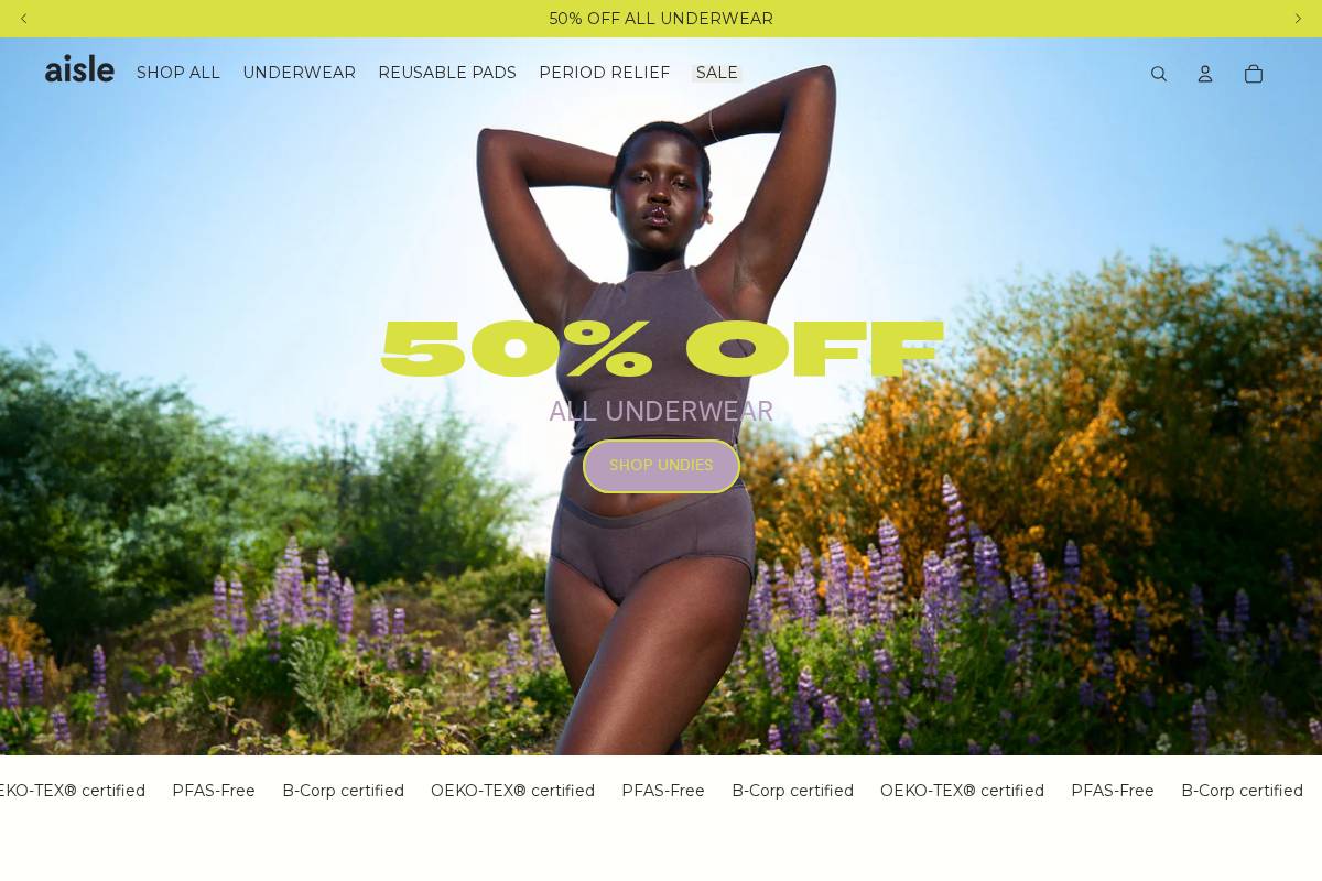 Periodaisle homepage screenshot