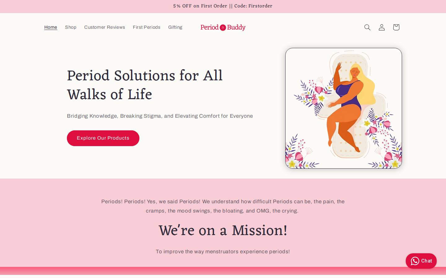periodbuddy.care homepage screenshot