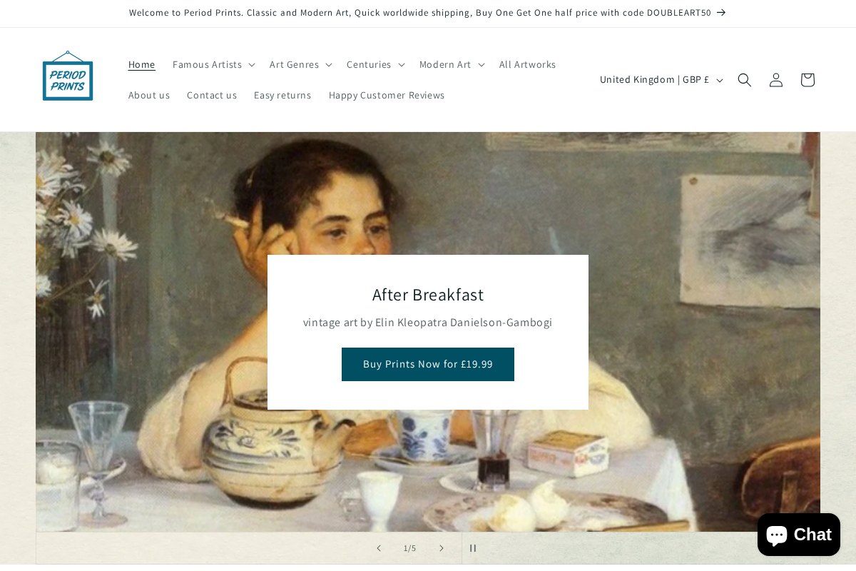 periodprints.com homepage screenshot