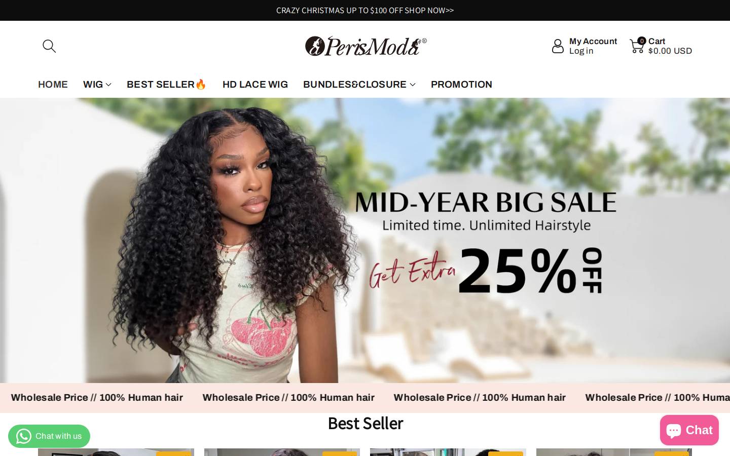 perismoda.com homepage screenshot