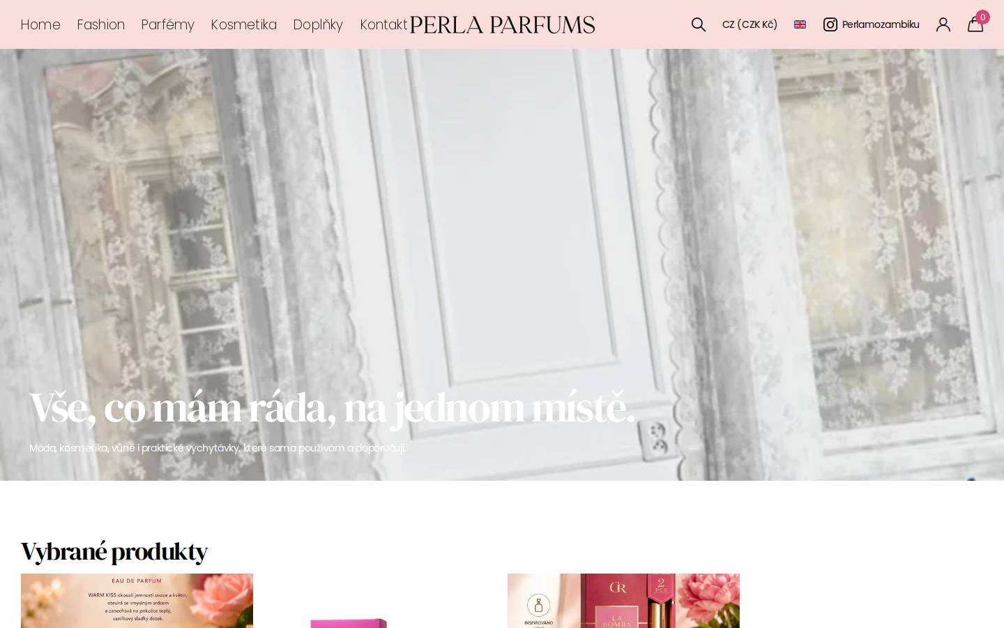 perlaparfums.com homepage screenshot