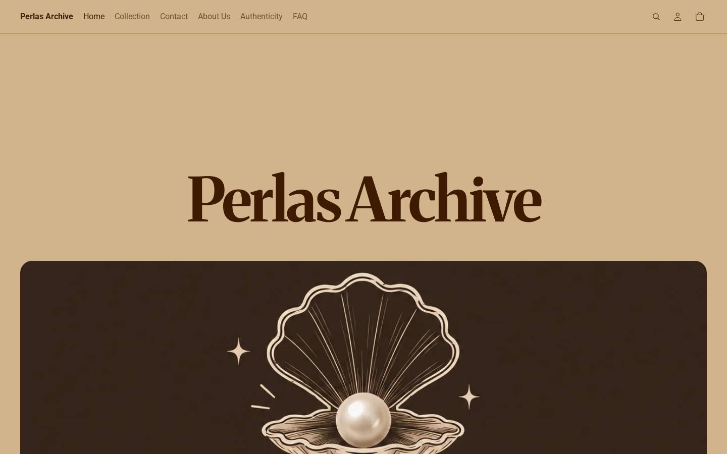 perlasarchive.store homepage screenshot