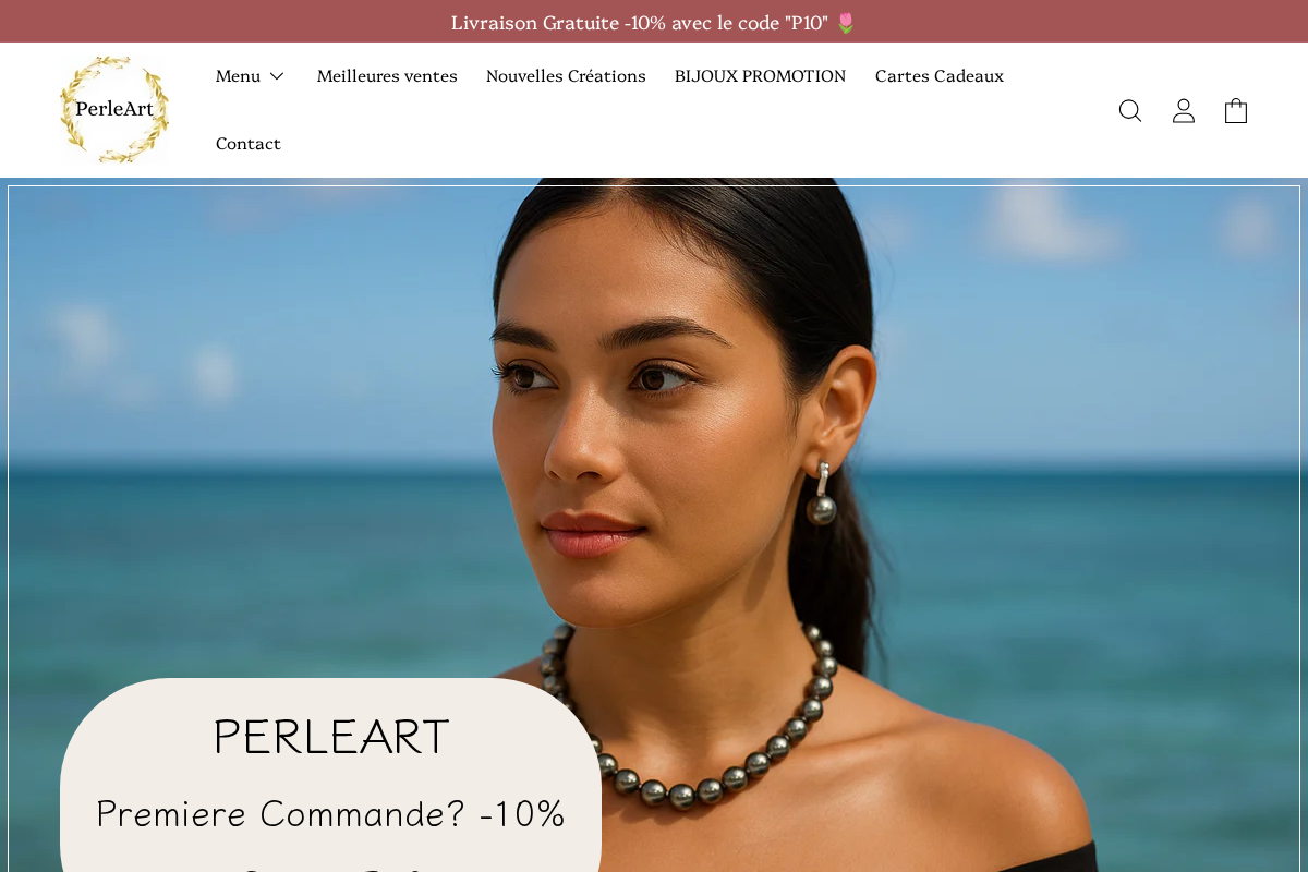 Perleart homepage screenshot