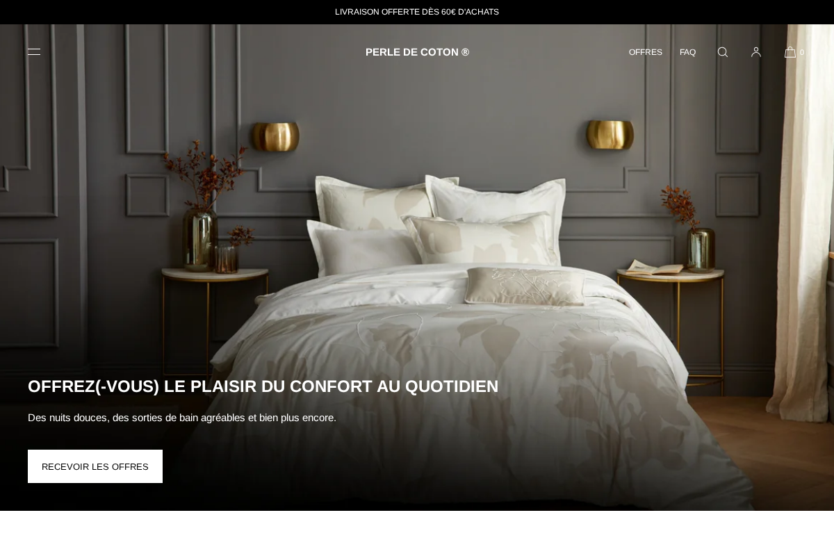 Perledecoton homepage screenshot
