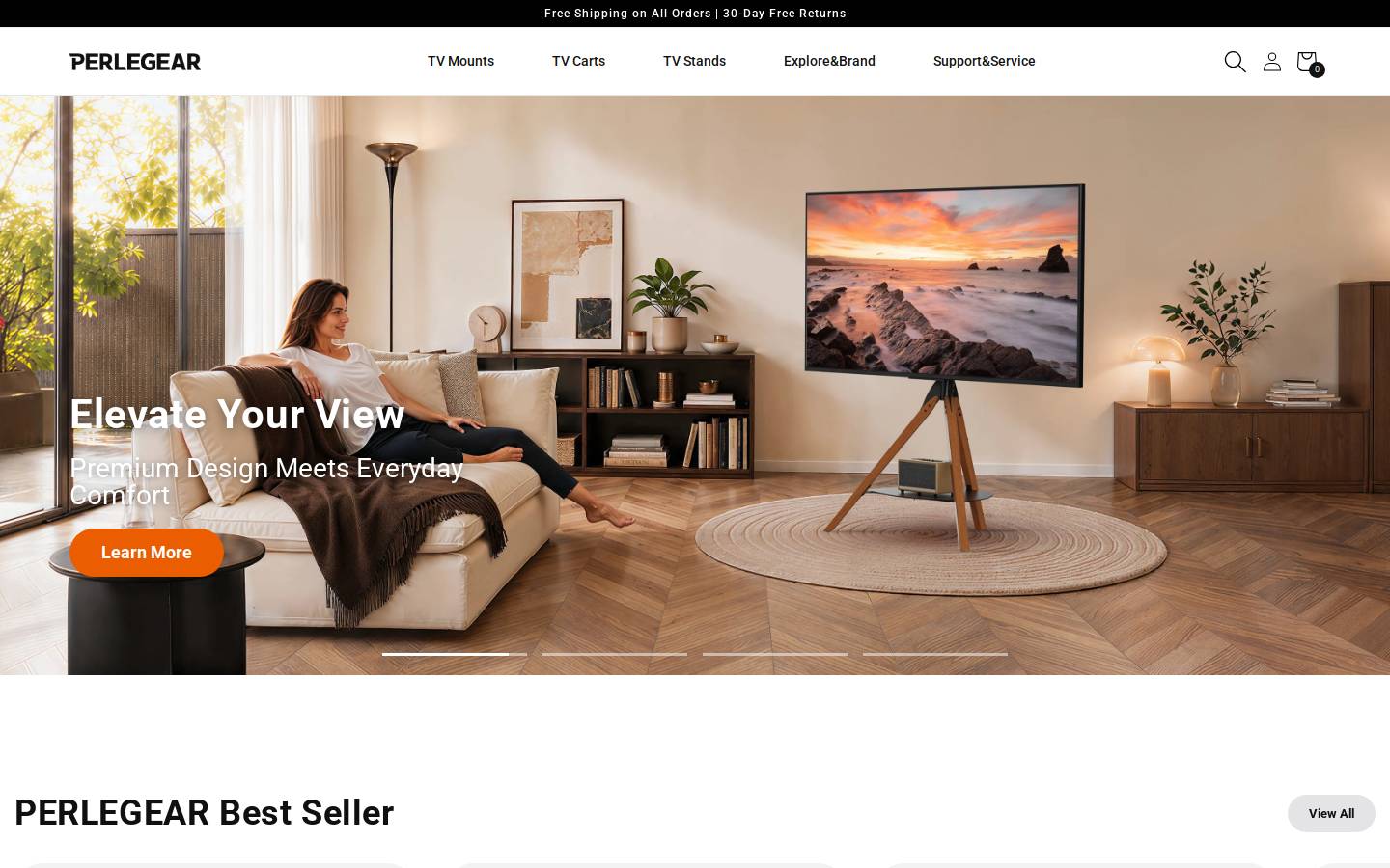Perlegear homepage screenshot