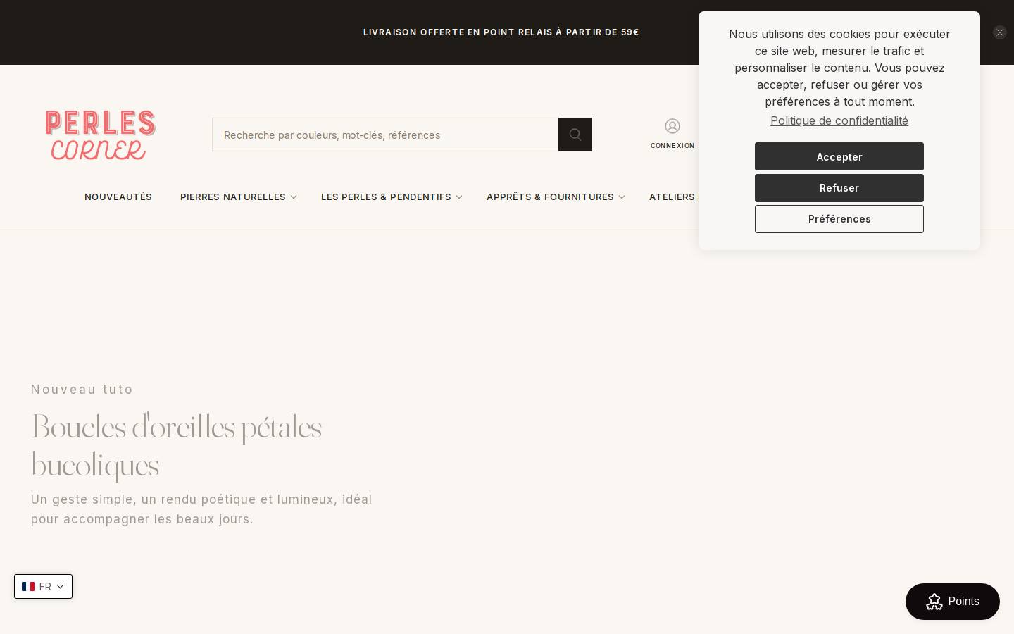 perlescorner.com homepage screenshot