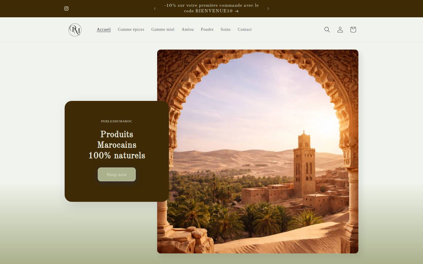 perlesdumaroc.com homepage screenshot