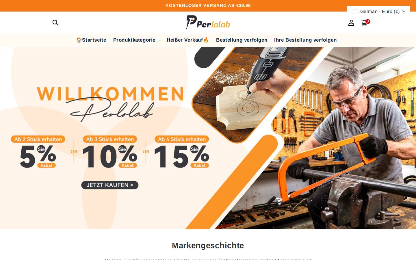 Perlolab homepage screenshot
