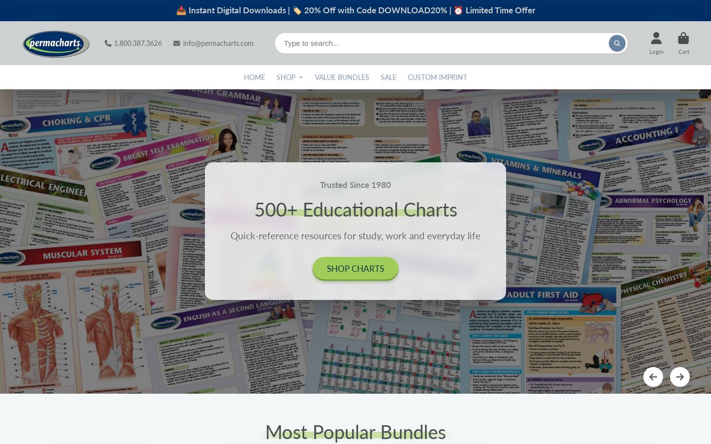 permacharts.com homepage screenshot