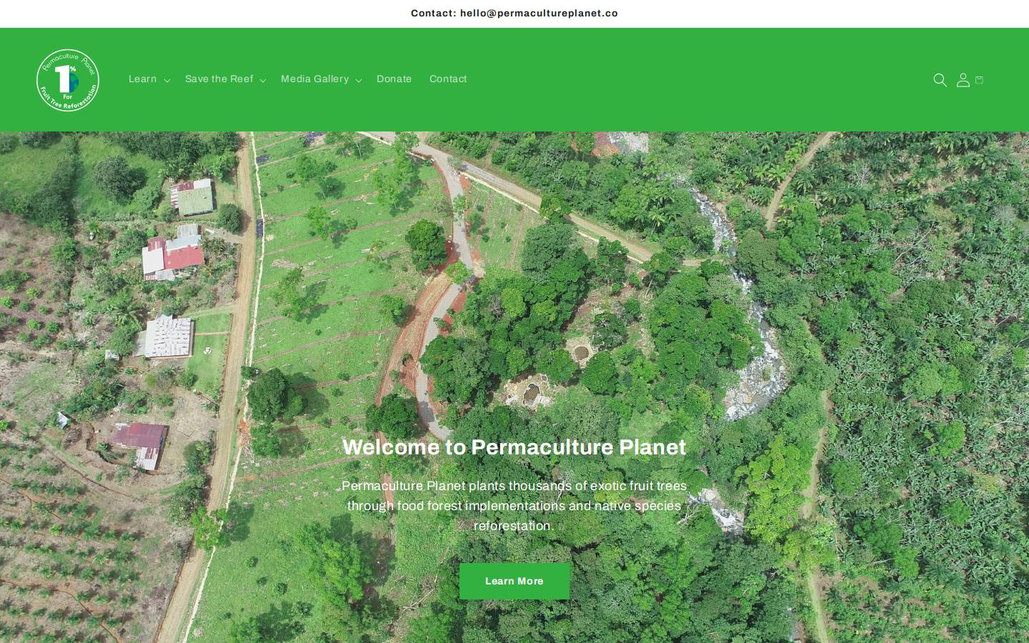 permacultureplanet.co homepage screenshot