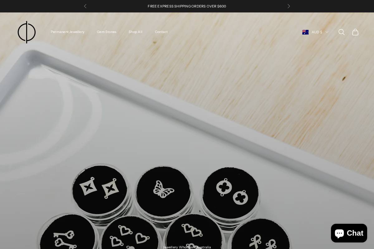 permanentjewellerywholesaleaustralia.com homepage screenshot