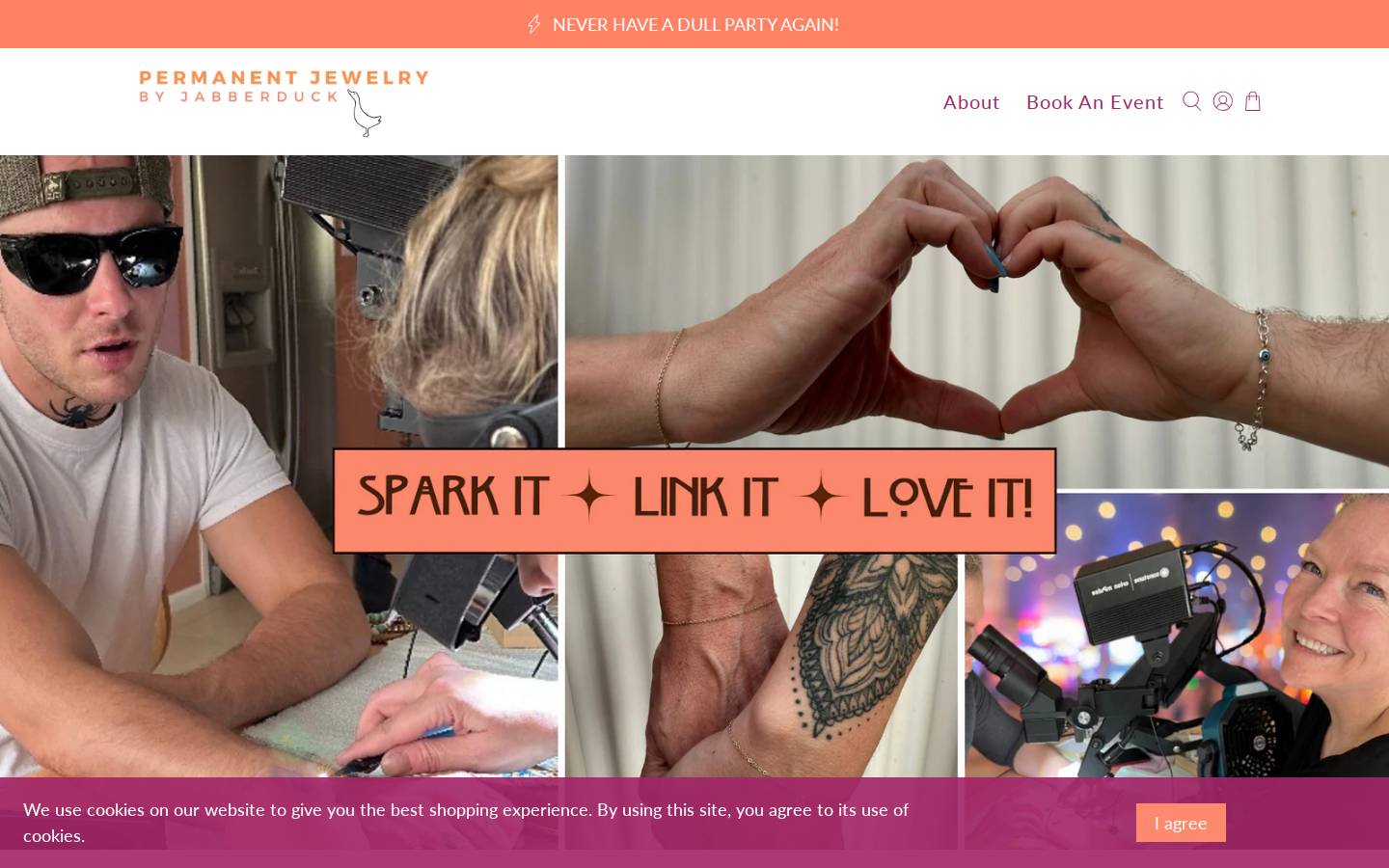 permanentjewelrybyjabberduck.com homepage screenshot