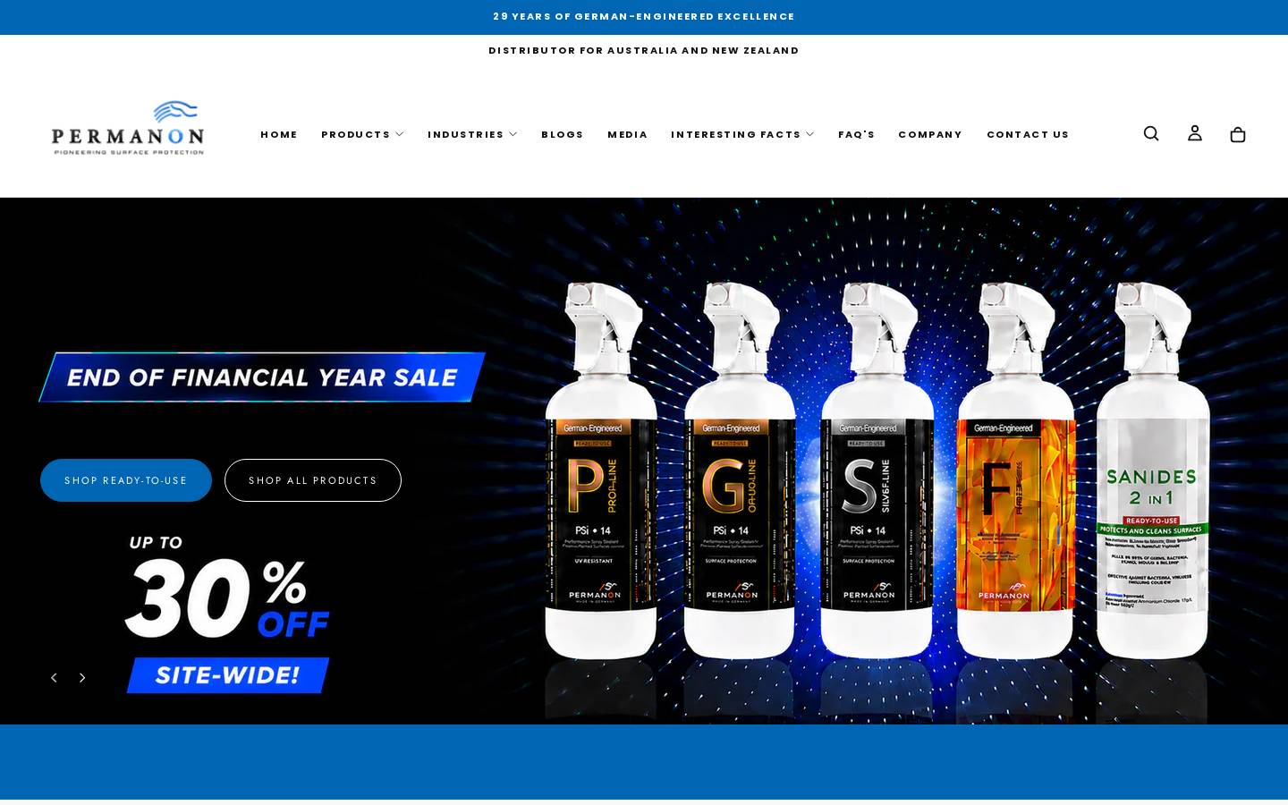 permanon.com.au homepage screenshot