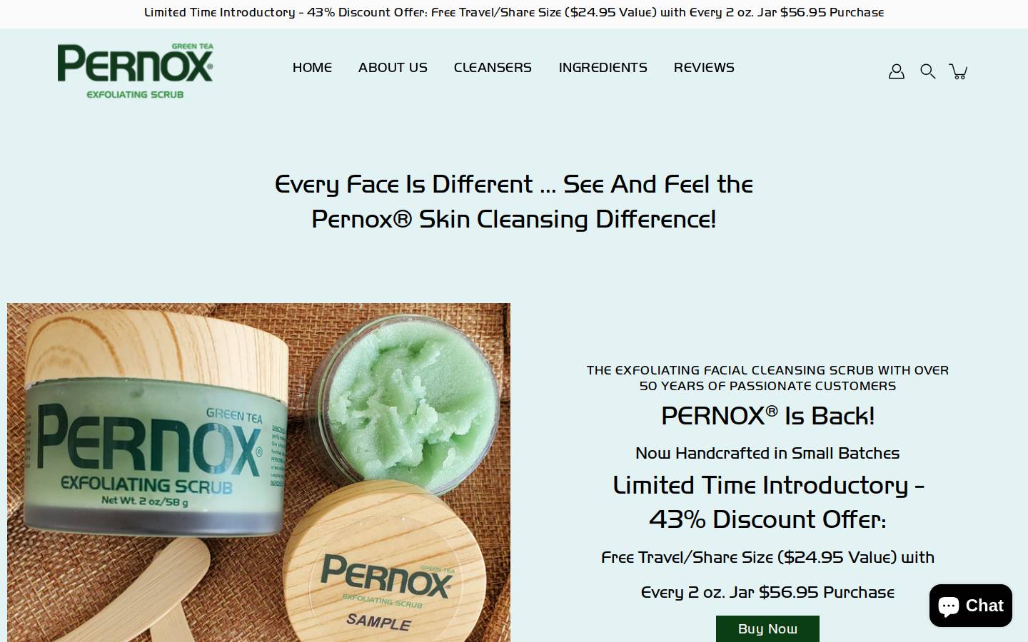 pernox.com homepage screenshot
