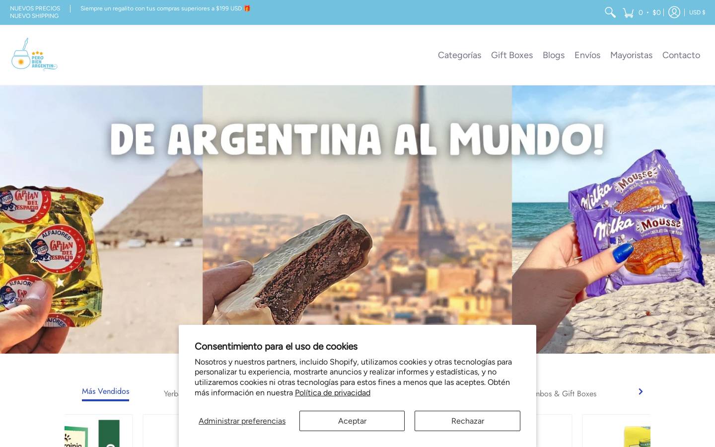 perobienargentino.com homepage screenshot