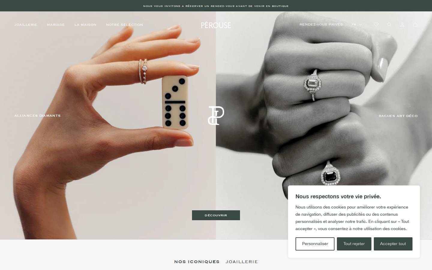 perouse.paris homepage screenshot