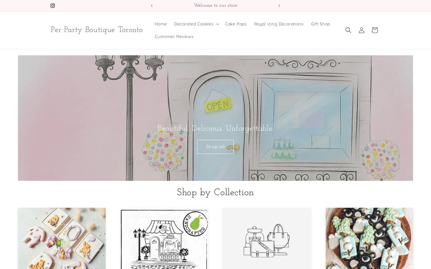 perpartyboutique.com homepage screenshot