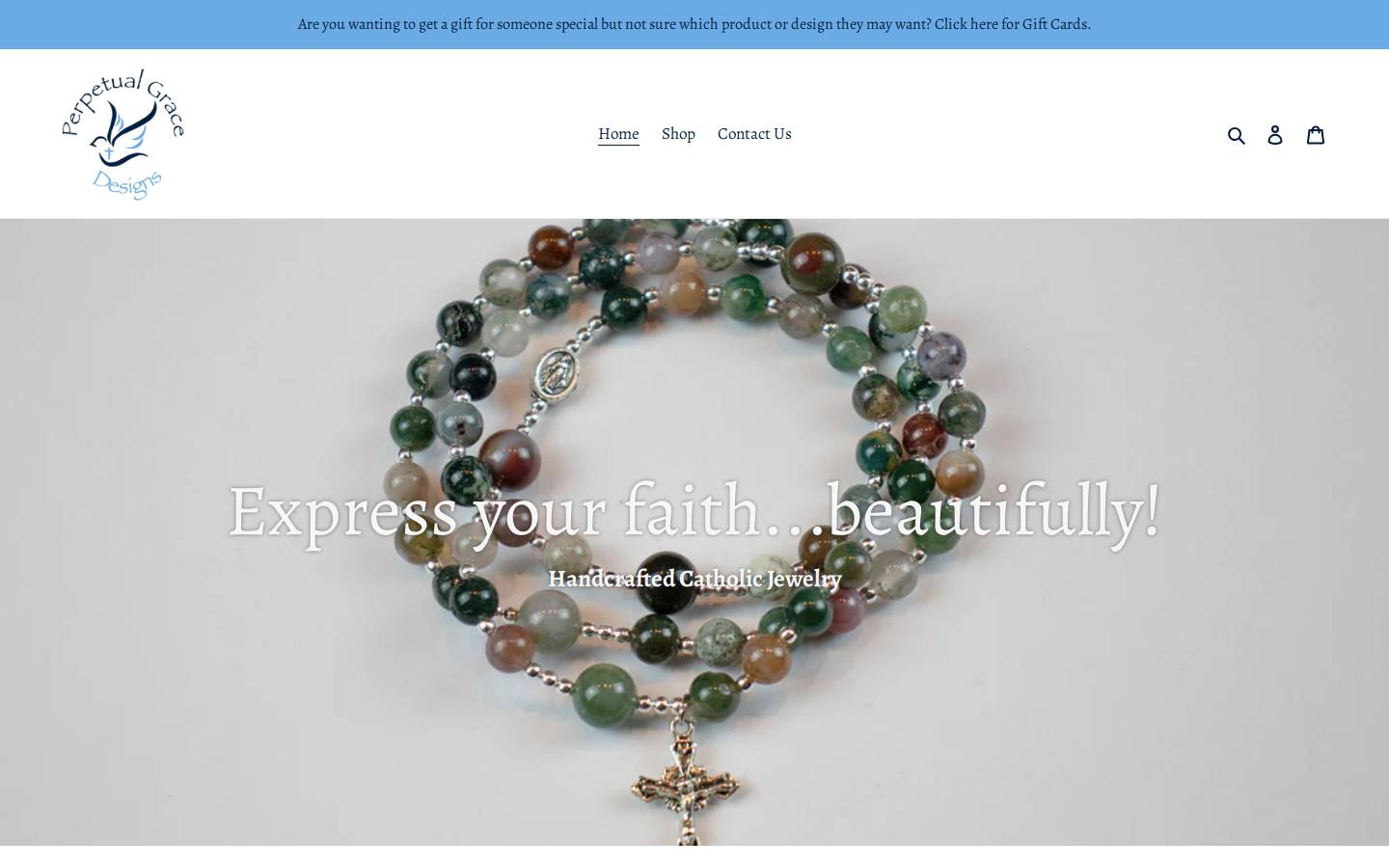 perpetualgracedesigns.com homepage screenshot