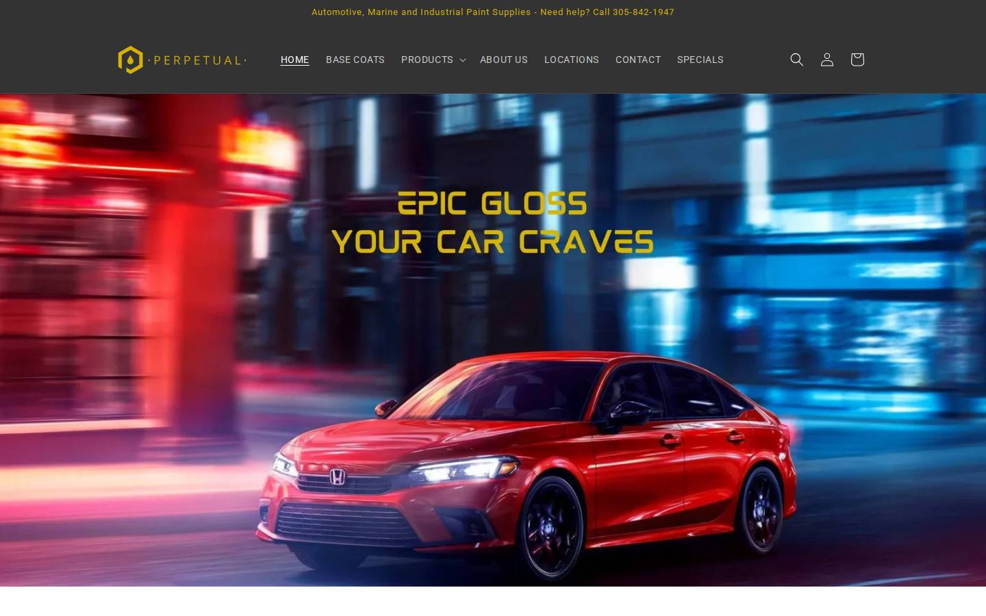 perpetualpaint.com homepage screenshot