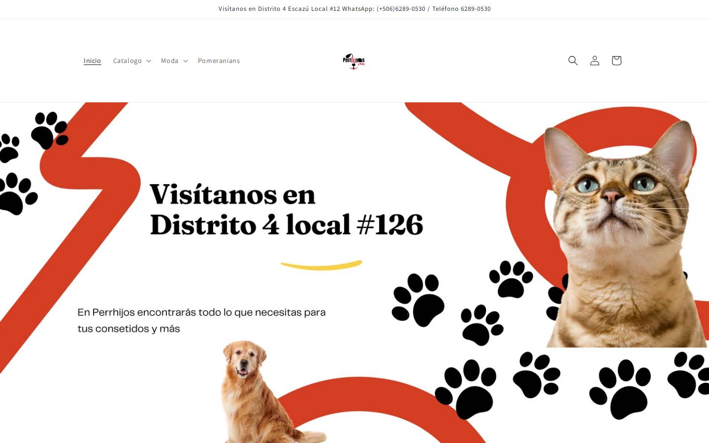 perrhijoscostarica.com homepage screenshot