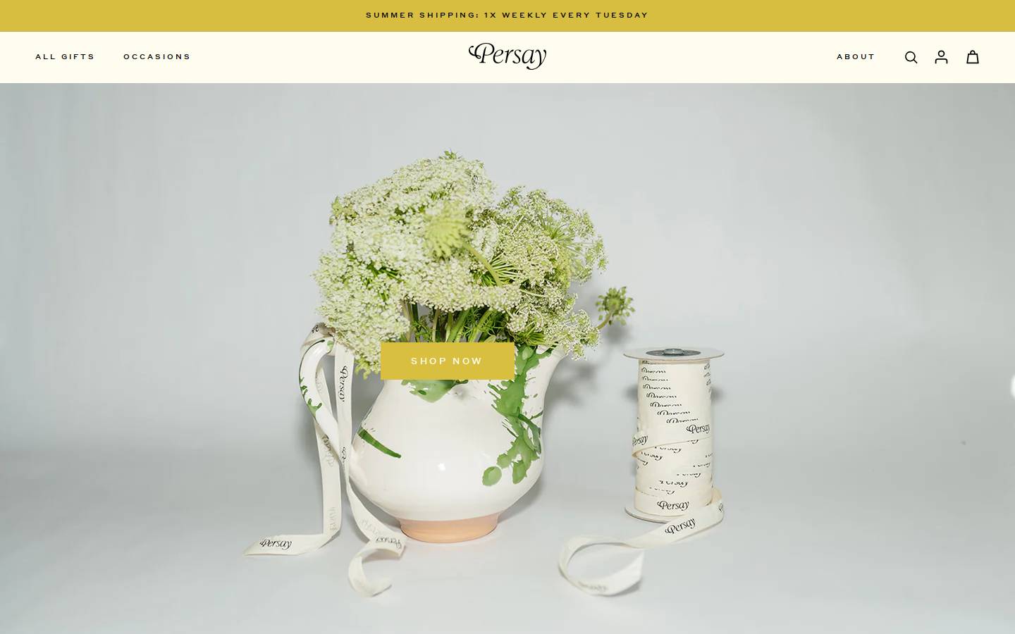 persaygifts.com homepage screenshot