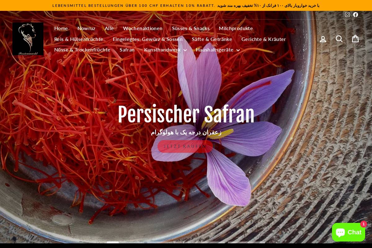persienmarkt.ch homepage screenshot