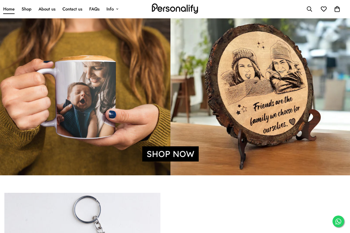 Personalify homepage screenshot