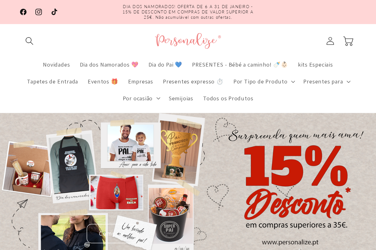 Personalize homepage screenshot