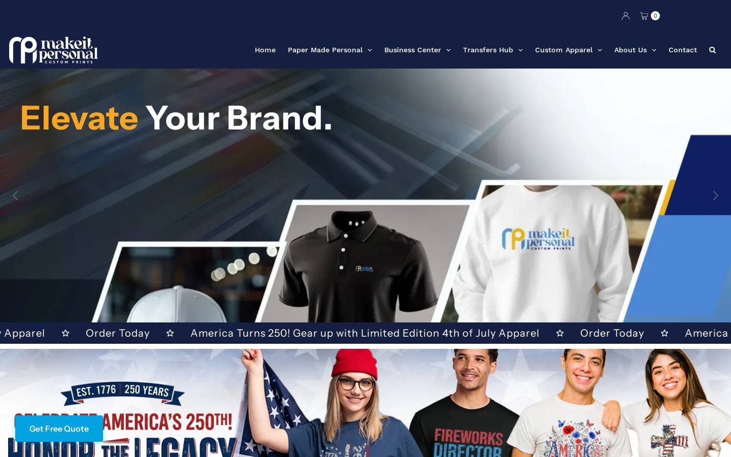 personalizeyourworld.com homepage screenshot
