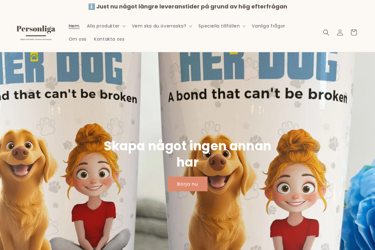 Personliga homepage screenshot