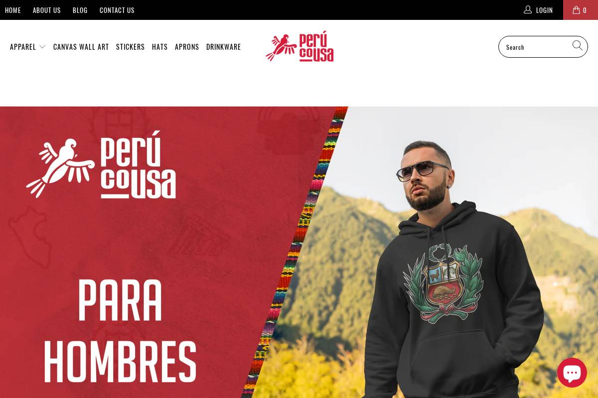 perucousa.com homepage screenshot