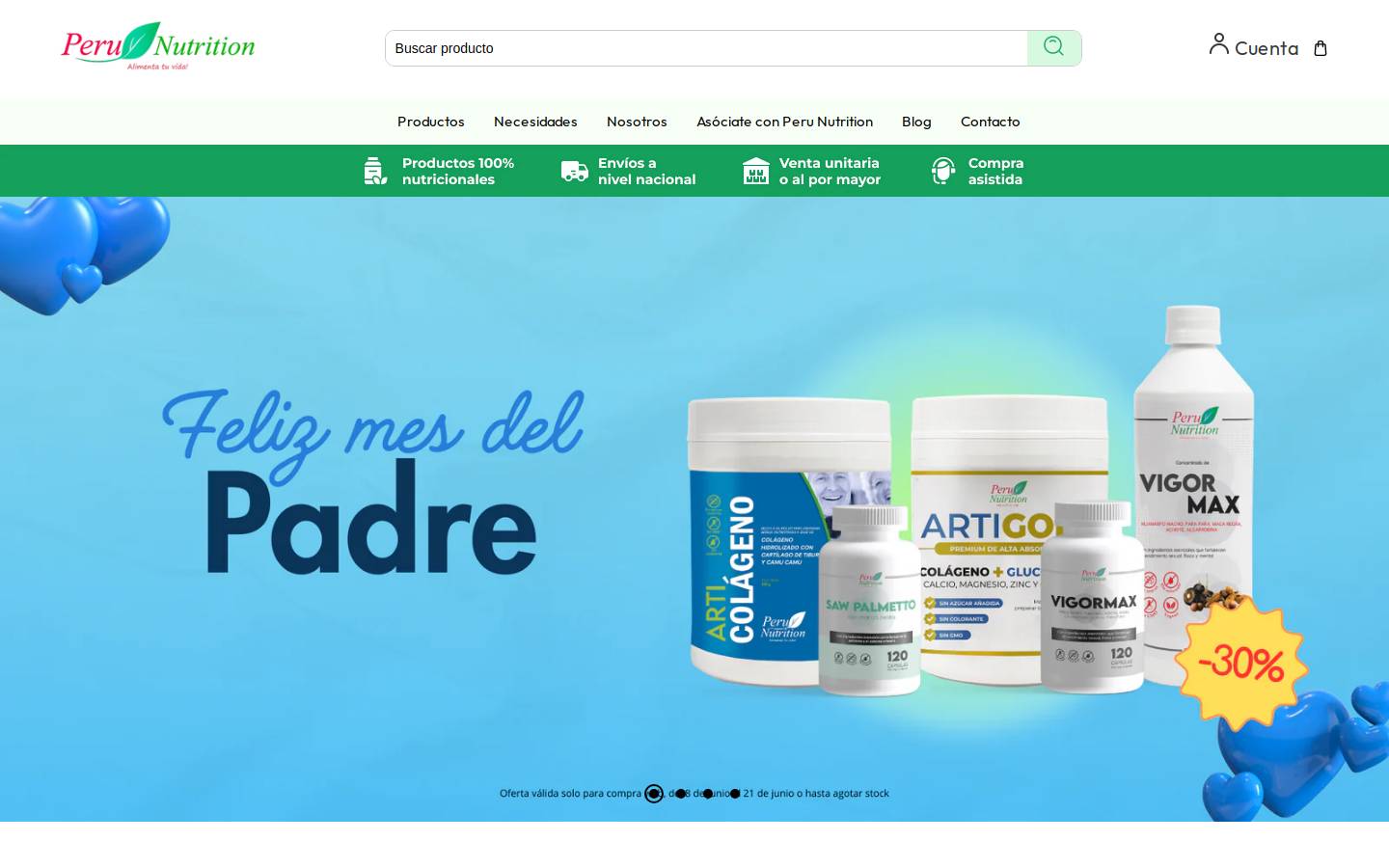 perunutrition.com homepage screenshot