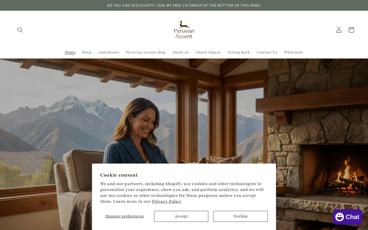 peruvianaccent.com homepage screenshot